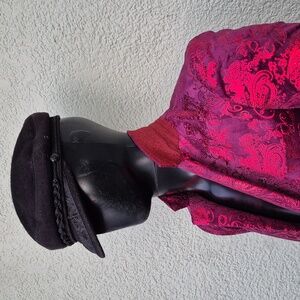 SWOTGdoby Boys Elegant Red Paisley formal (2) Button Tuxedo Blazer